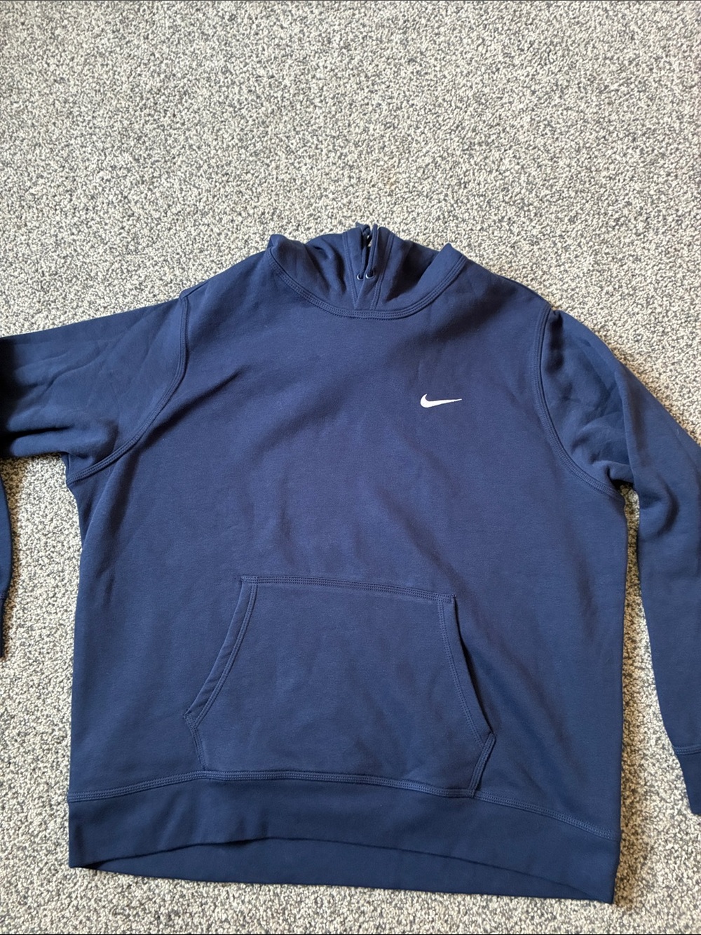 Nike Navy Blue Pullover Hoodie with White Swoosh. Men’s XXL - Picture 3 of 4